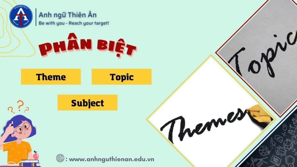 phan biet theme, topic, subject trong tieng anh - anh ngu thien an