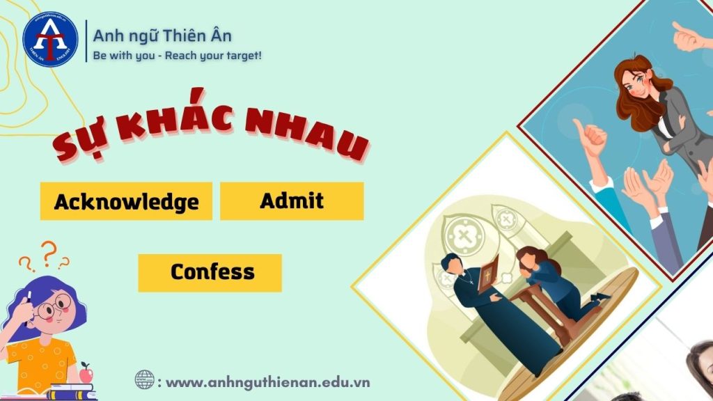 acknowledge, admit, confess - anh ngu thien an