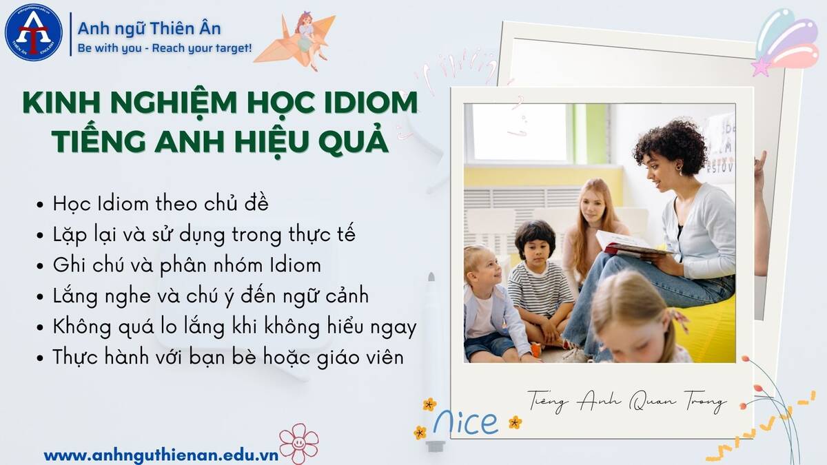 kinh nghiem hoc idiom tieng anh - anh ngu thien an