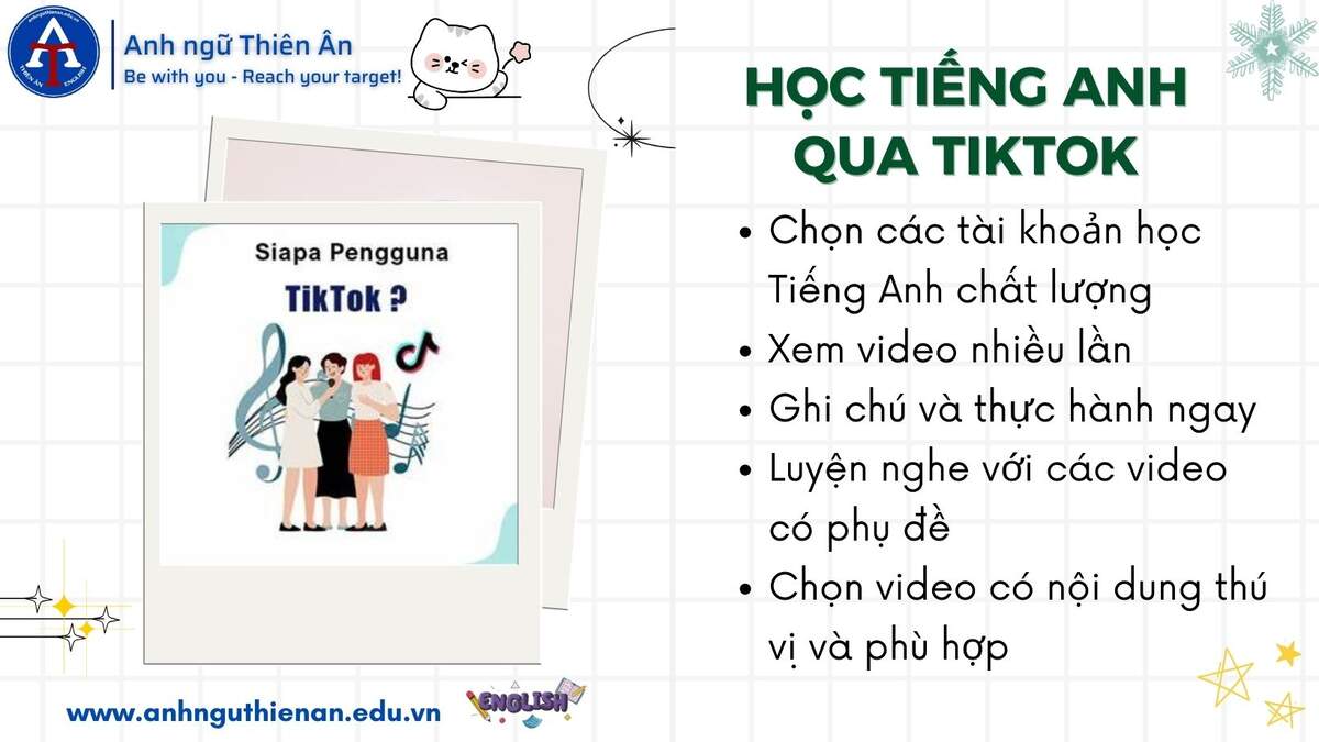 kinh nghiem hoc tieng anh qua tiktok - anh ngu thien an