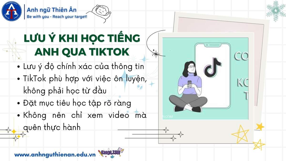 kinh nghiem hoc tieng anh qua tiktok - anh ngu thien an
