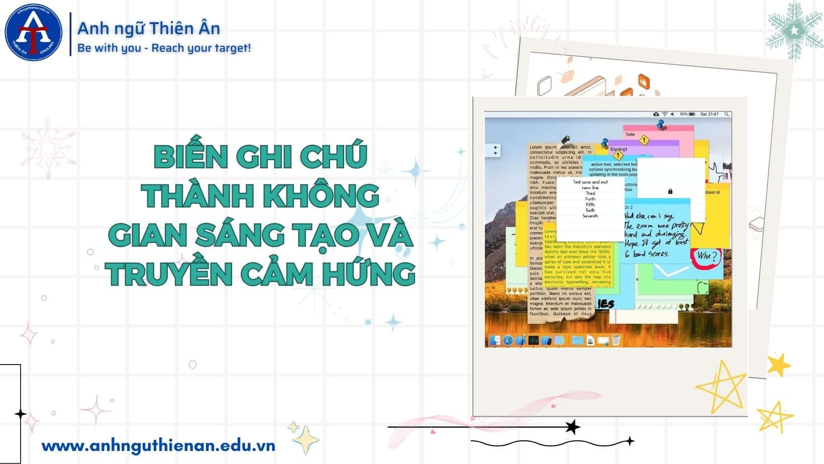 kinh nghiem ung dung viec ghi chu trong viec hoc tieng anh - anh ngu thien an